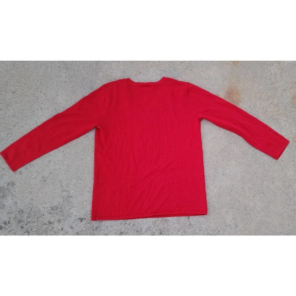 Vtg Quacker Factory Jeweled Holiday V-neck Sweater - Picture 4 of 5